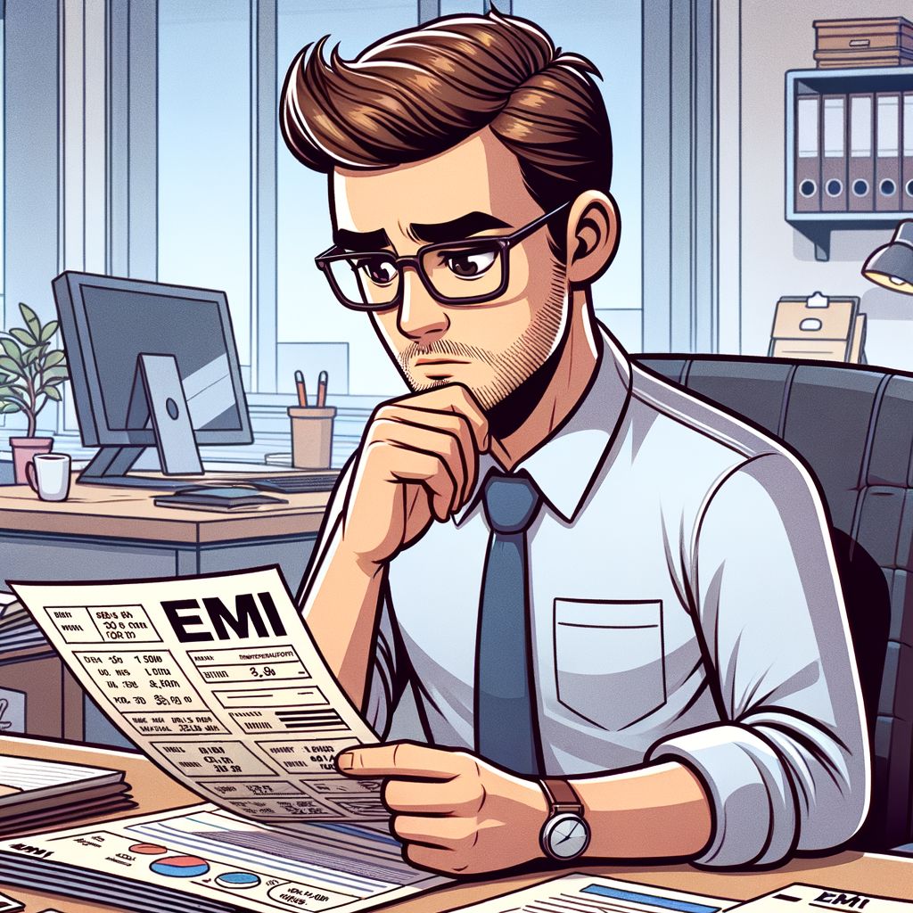 a cartoon of a man reading a newspaper